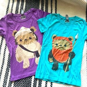 Two Star Wars girls tshirts